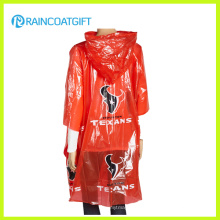 Adult Red PE Rain Poncho Cape for Promotion (RPE-181)
